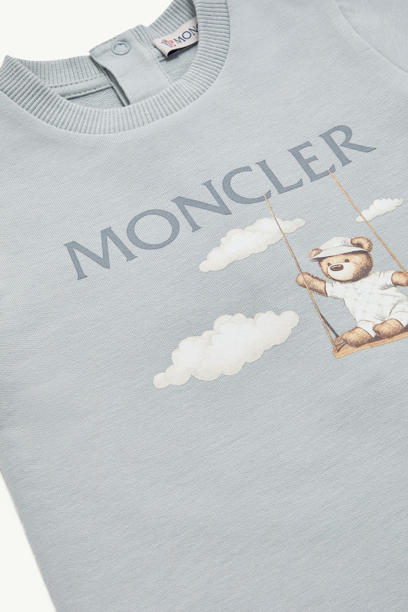 Strampler aus Baumwolle mit Teddybär-Motiv Genderneutral Grau Moncler 3