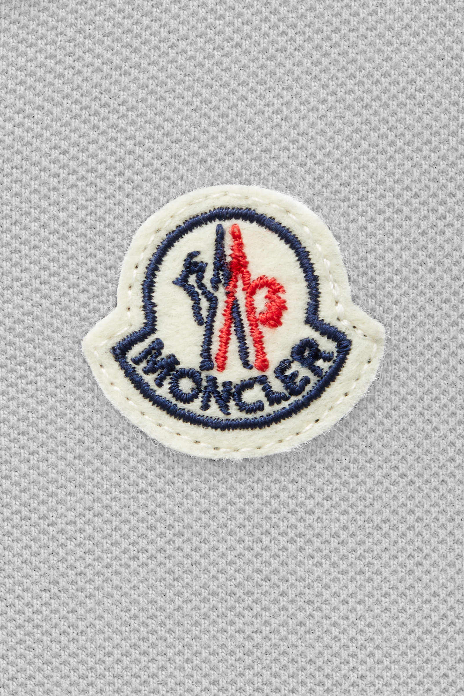 Logo Patch Cotton Piquet Baby Romper Boy White Moncler 2