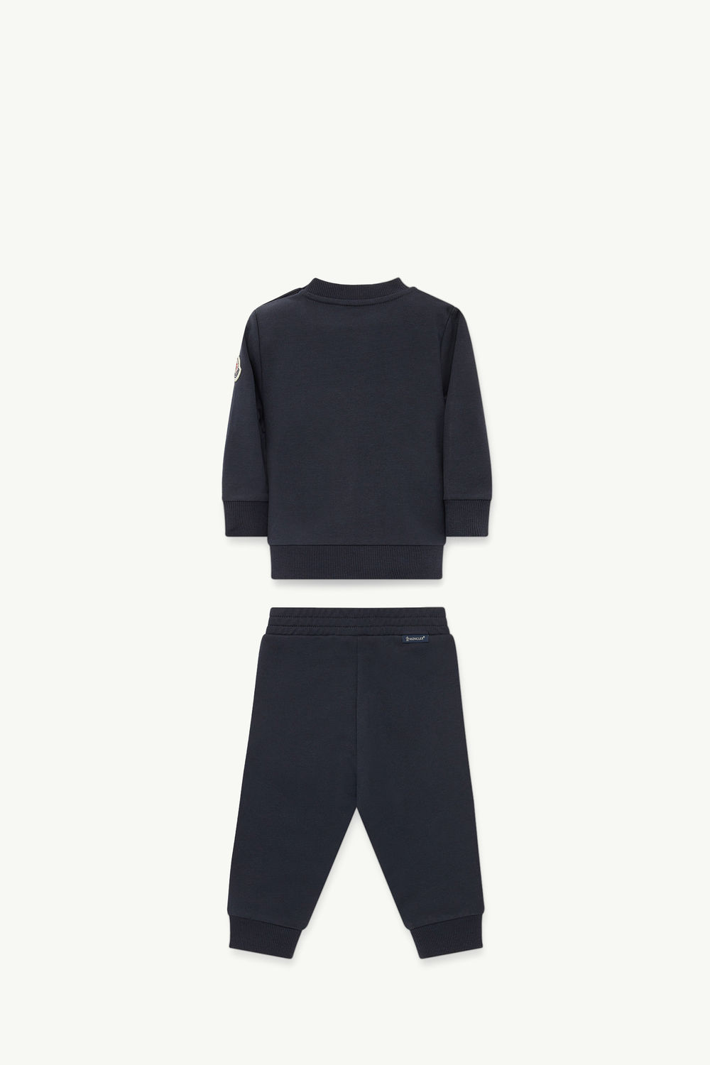 Pixel Logo Cotton Tracksuit Set Boy Night Blue Moncler 1