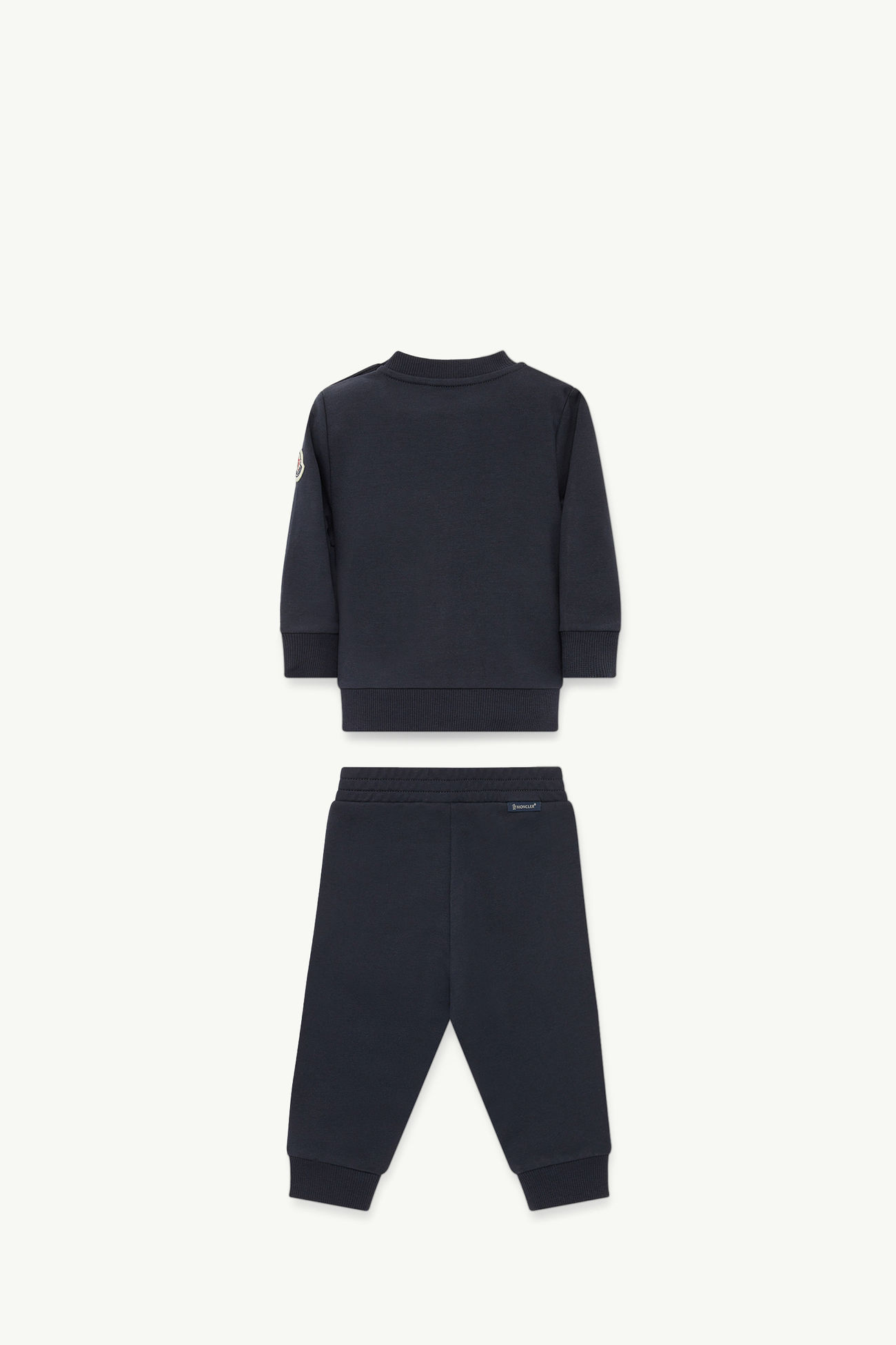 Pixel Logo Cotton Tracksuit Set Boy Night Blue Moncler 1