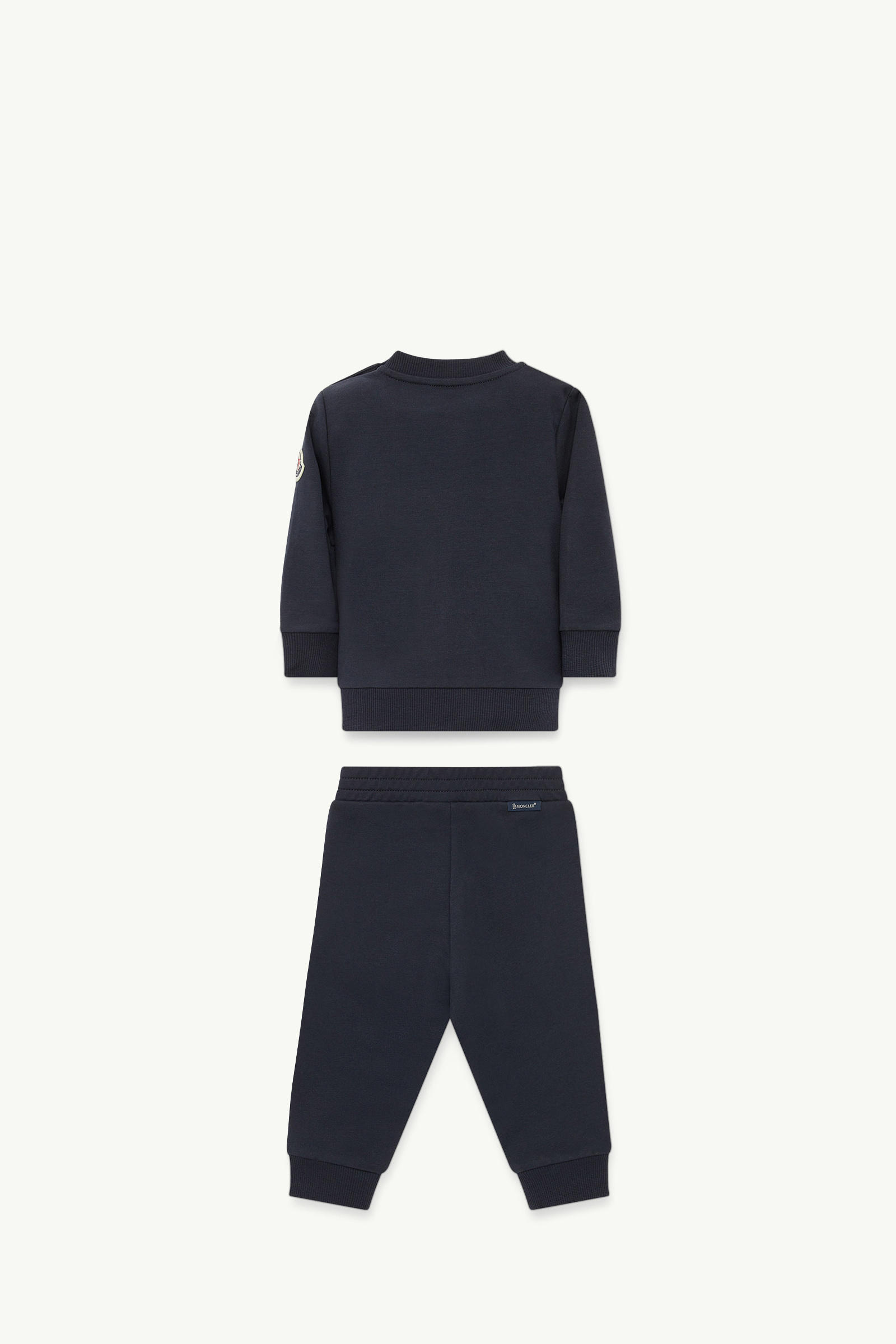 Pixel Logo Cotton Tracksuit Set Boy Night Blue Moncler 1