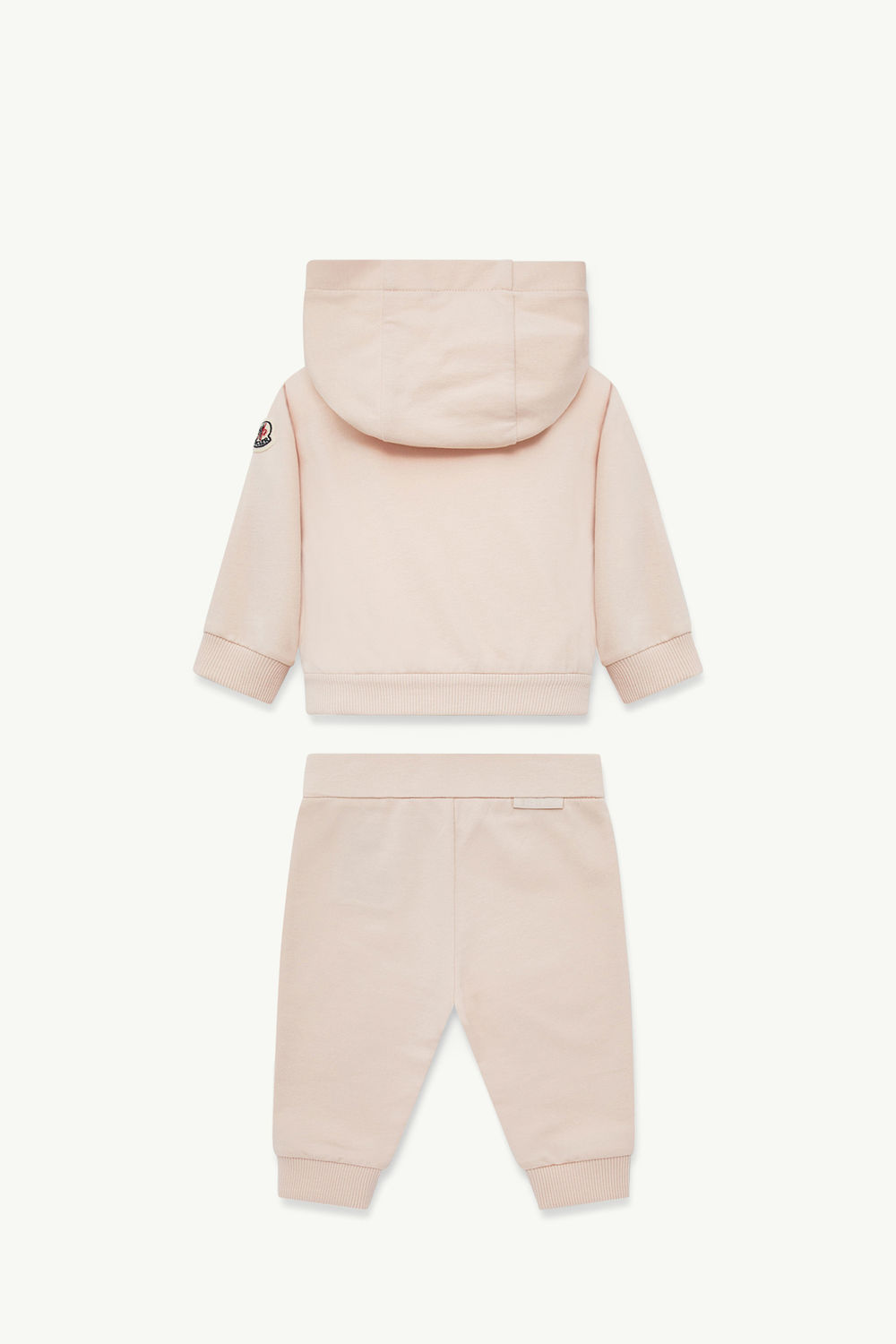 Embroidered Logo Cotton Tracksuit Set Girl Light Pink Moncler 1