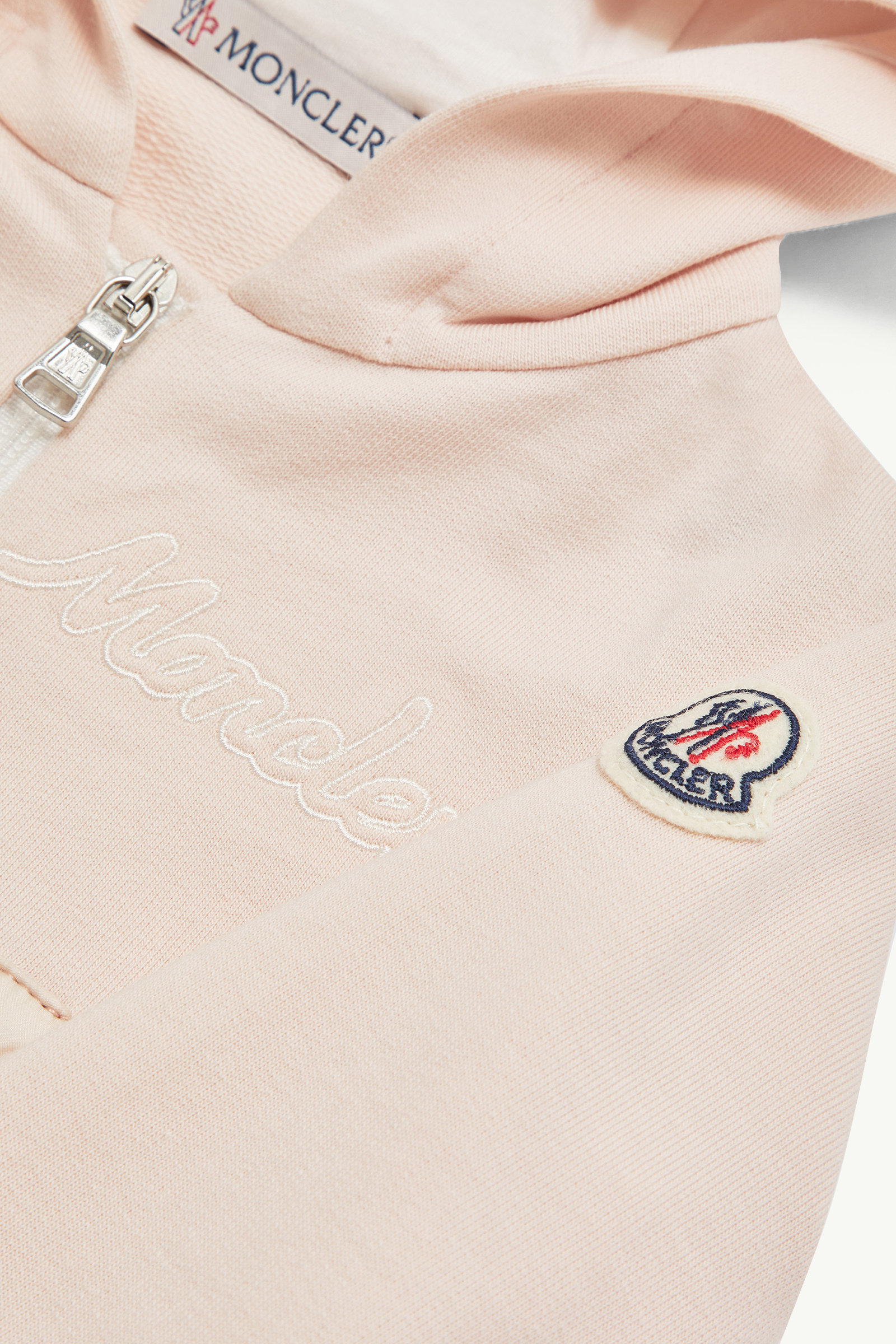 Embroidered Logo Cotton Tracksuit Set Girl Light Pink Moncler 2
