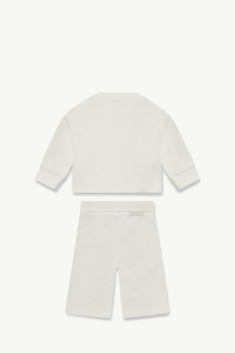 Embroidered Cursive Logo Cotton Set Girl White Moncler 1