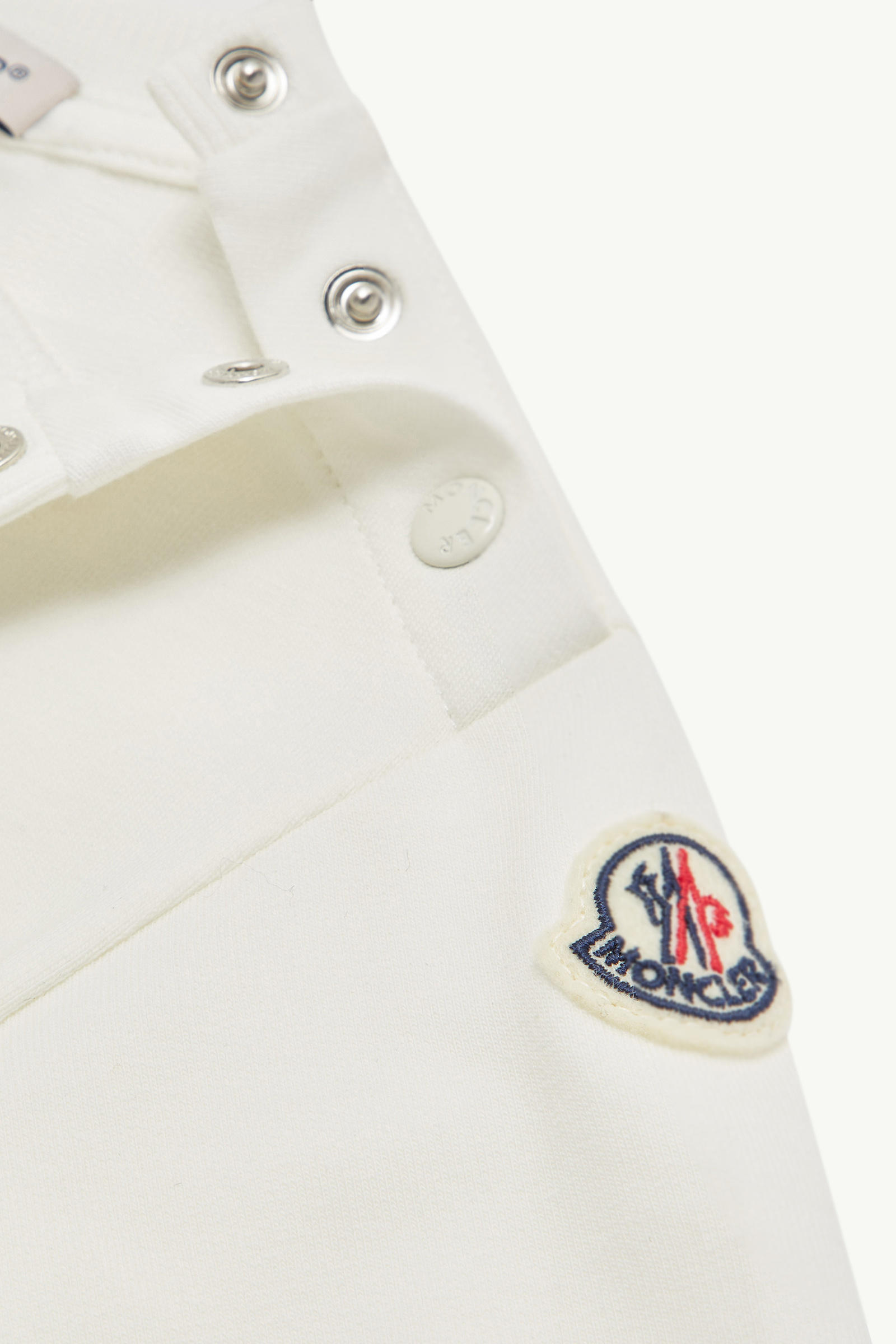 Embroidered Cursive Logo Cotton Set Girl White Moncler 3