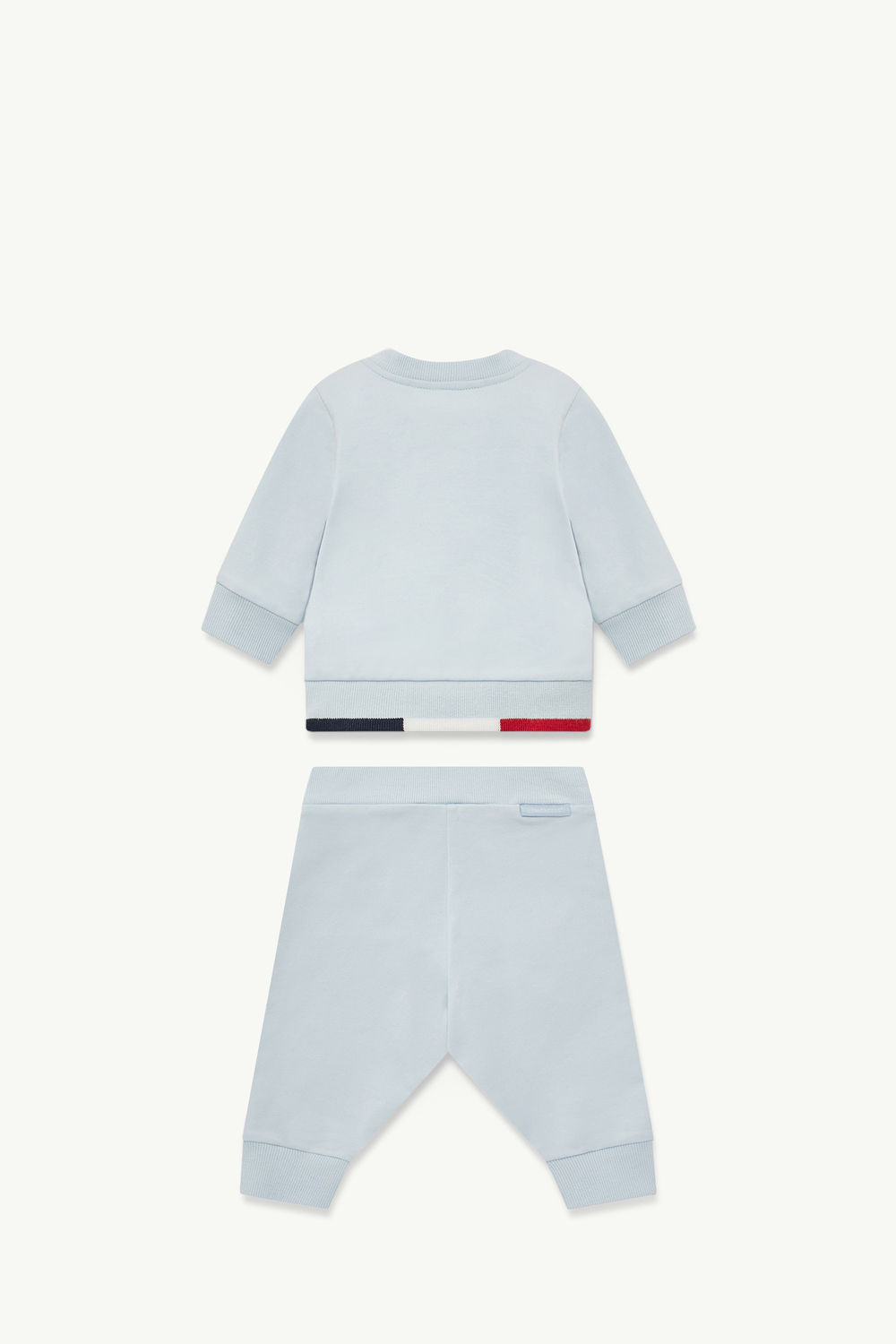 Tricolor-Trimmed Cotton Tracksuit Set Boy Light Blue Moncler 1