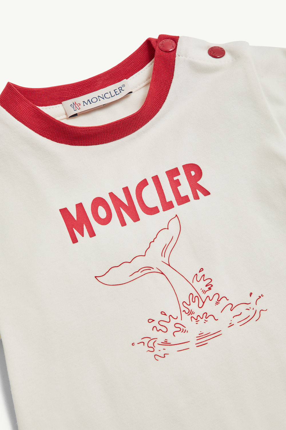 Baumwollset mit Aquatic-Logo Jungen Weiß & Rot Moncler 3