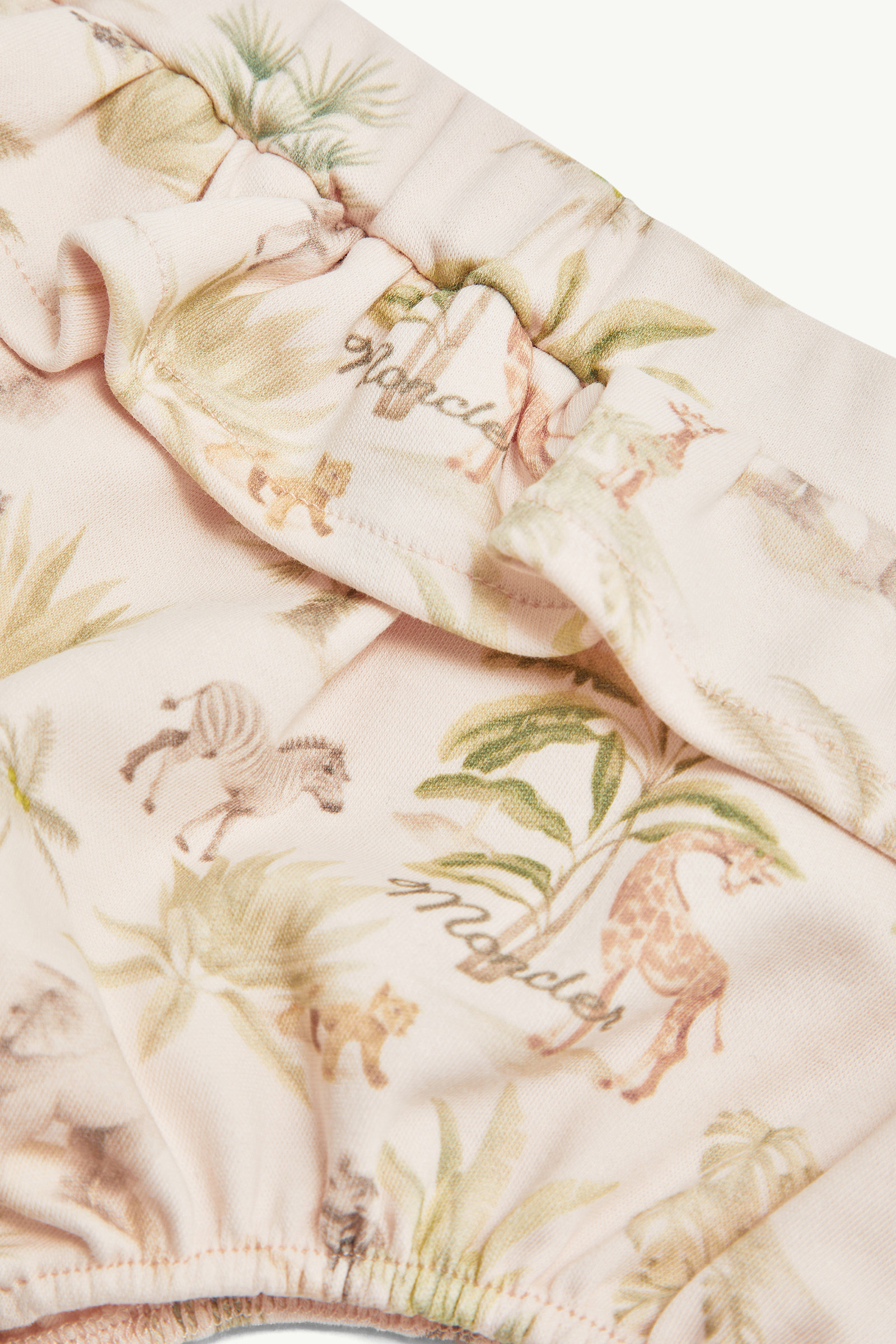 Safari Print Cotton Set Girl White Ivory Moncler 3