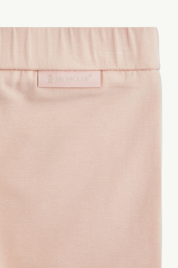 Ruffle-Trimmed Cotton Set Girl White & Pink Moncler 3