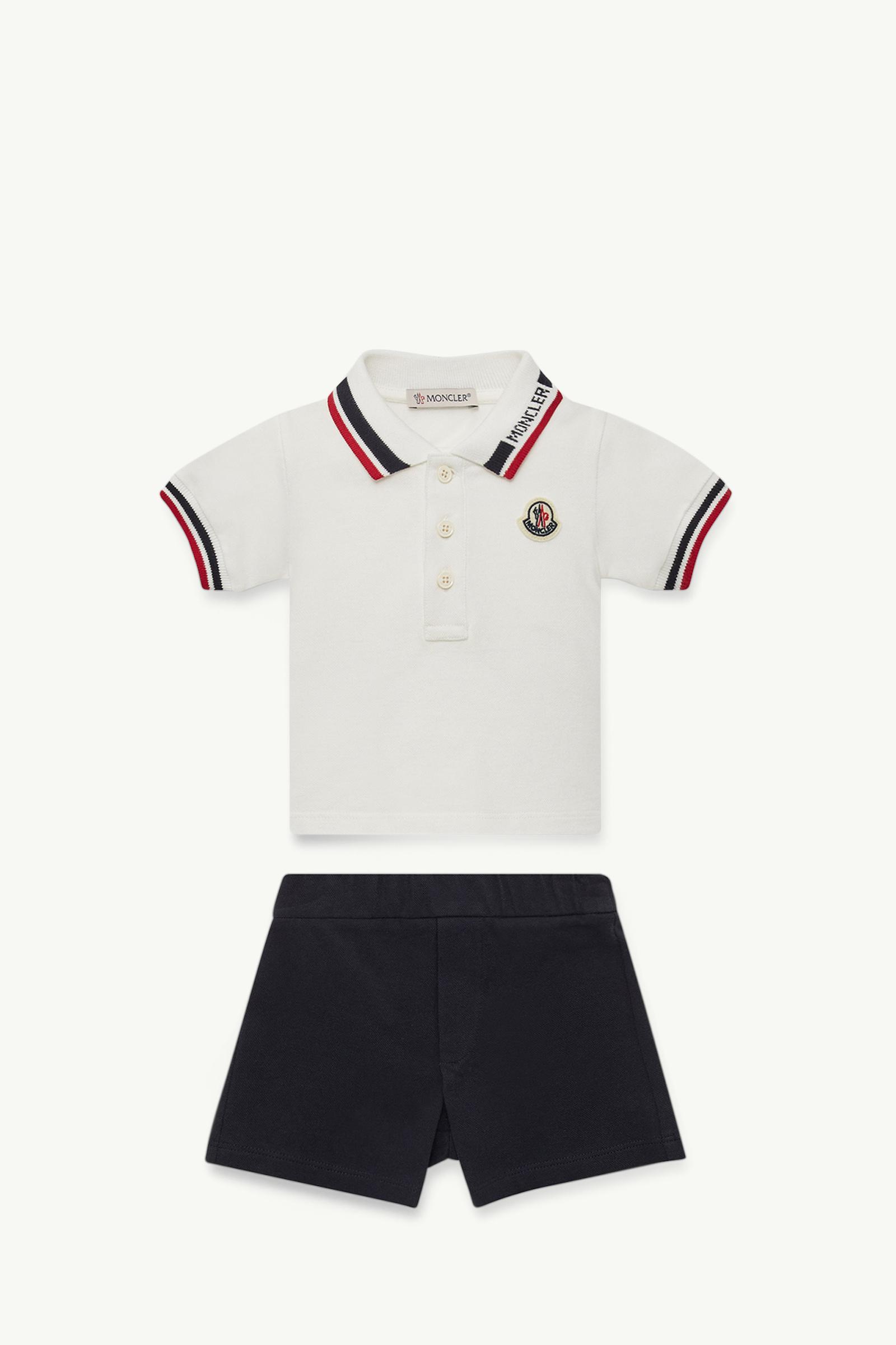 Tricolour-Trimmed Cotton Piquet Set_findInBoutique_image
