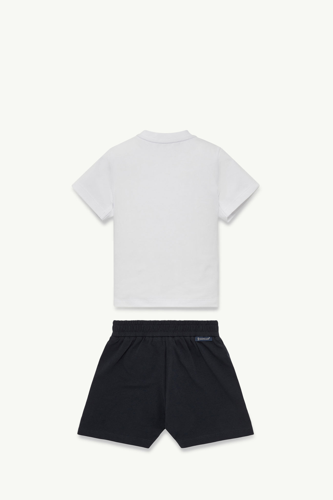 Baumwollset mit Logo Jungen Optisches Weiß Moncler 1