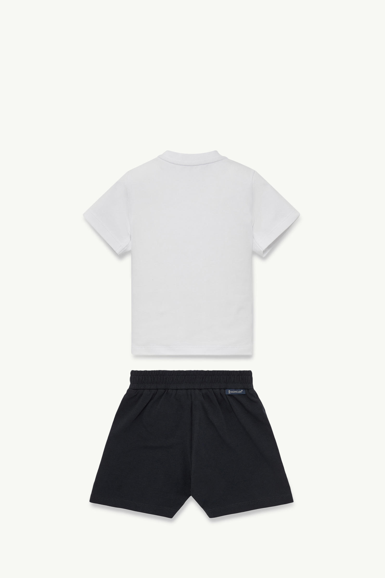 Logo Cotton Set Boy Optical White Moncler 1