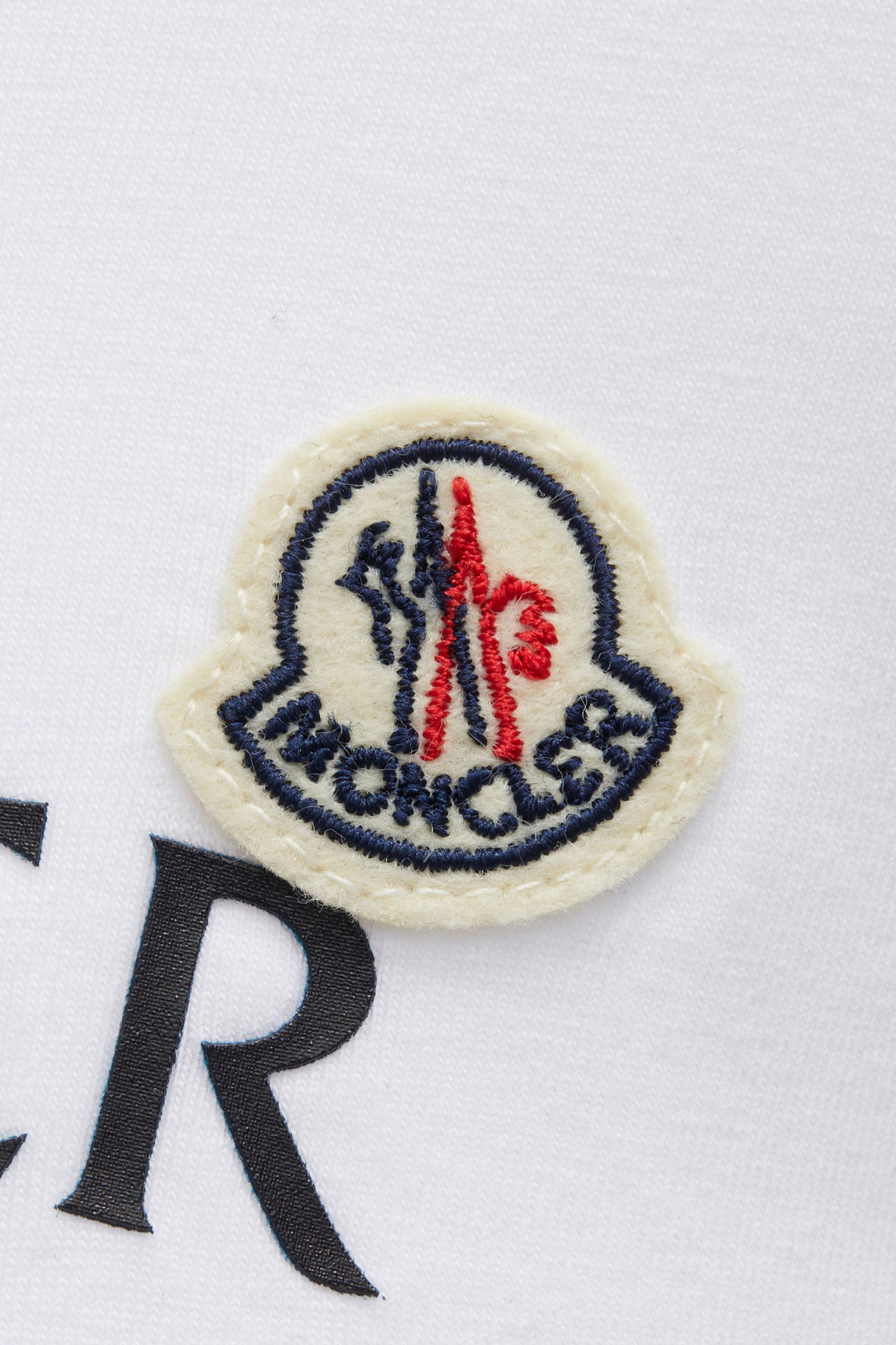 Conjunto de algodón con logotipo Niño Blanco Óptico Moncler 2