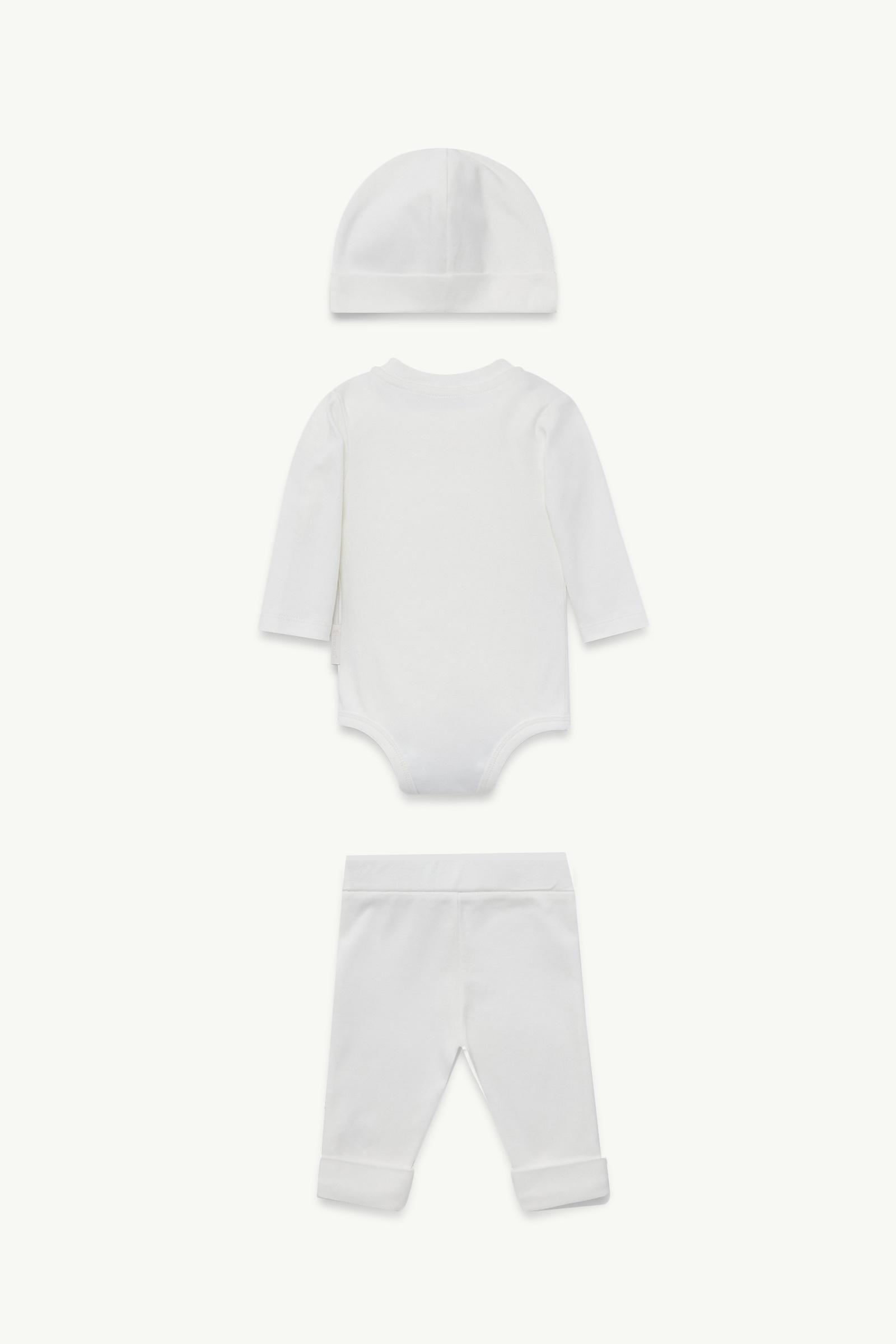 Teddy Bear Logo Cotton Set Gender Neutral White Moncler 1