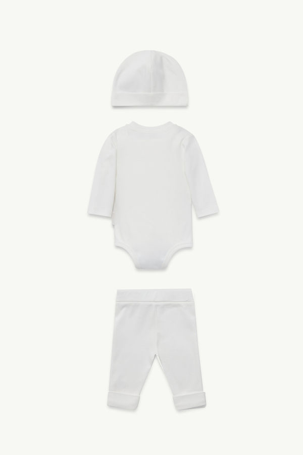 Teddy Bear Logo Cotton Set Gender Neutral White Moncler 1