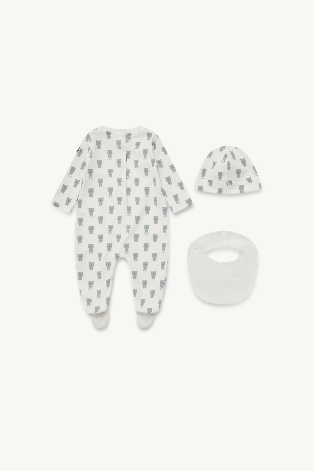 Set aus Baumwolle mit Teddybär-Print Genderneutral Weiss & Blau Moncler 1
