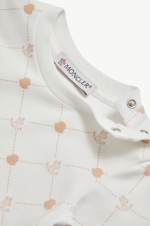 Logo Cotton Set Gender Neutral White & Pink Moncler 2