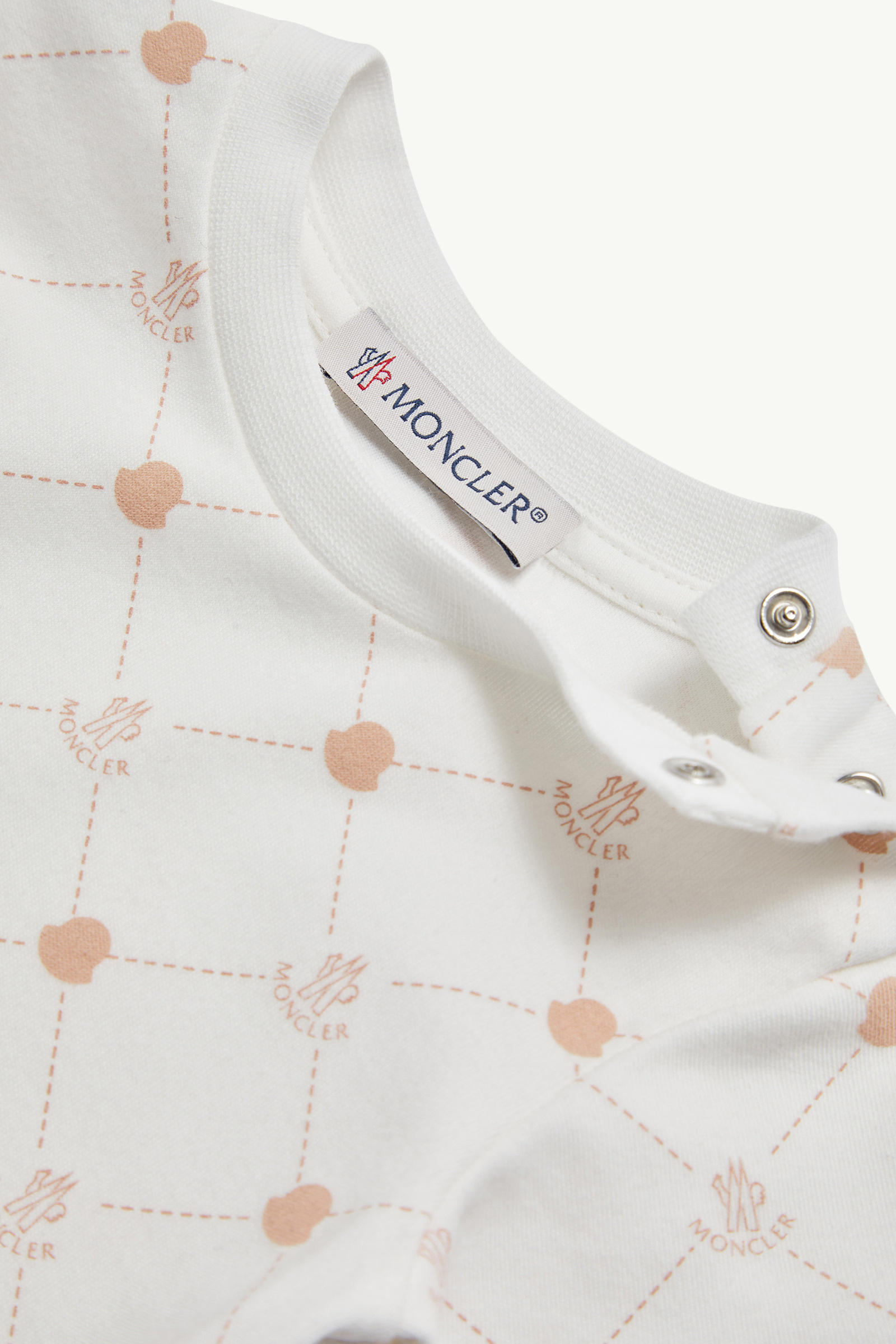 Logo Cotton Set Gender Neutral White & Pink Moncler 2