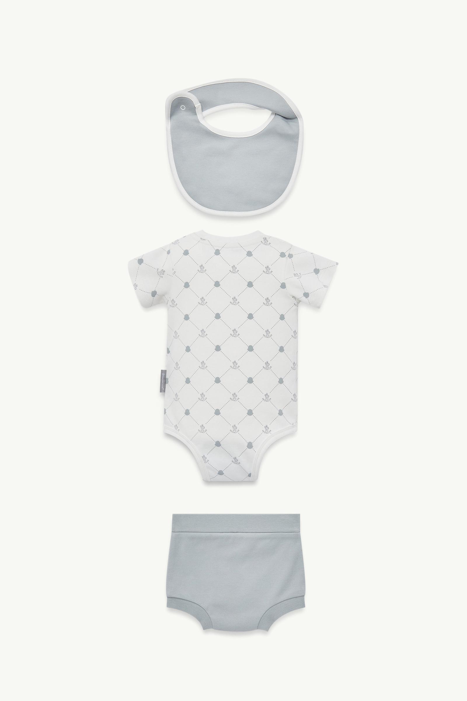 Logo Cotton Set Gender Neutral Blue & White Moncler 1
