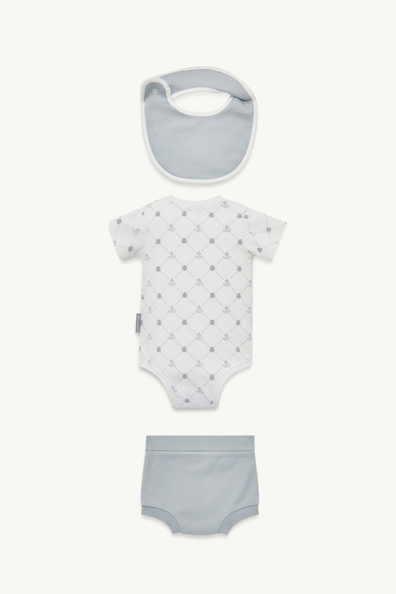 Conjunto de algodón con logotipo De Género Neutro Azul & Blanco Moncler 1