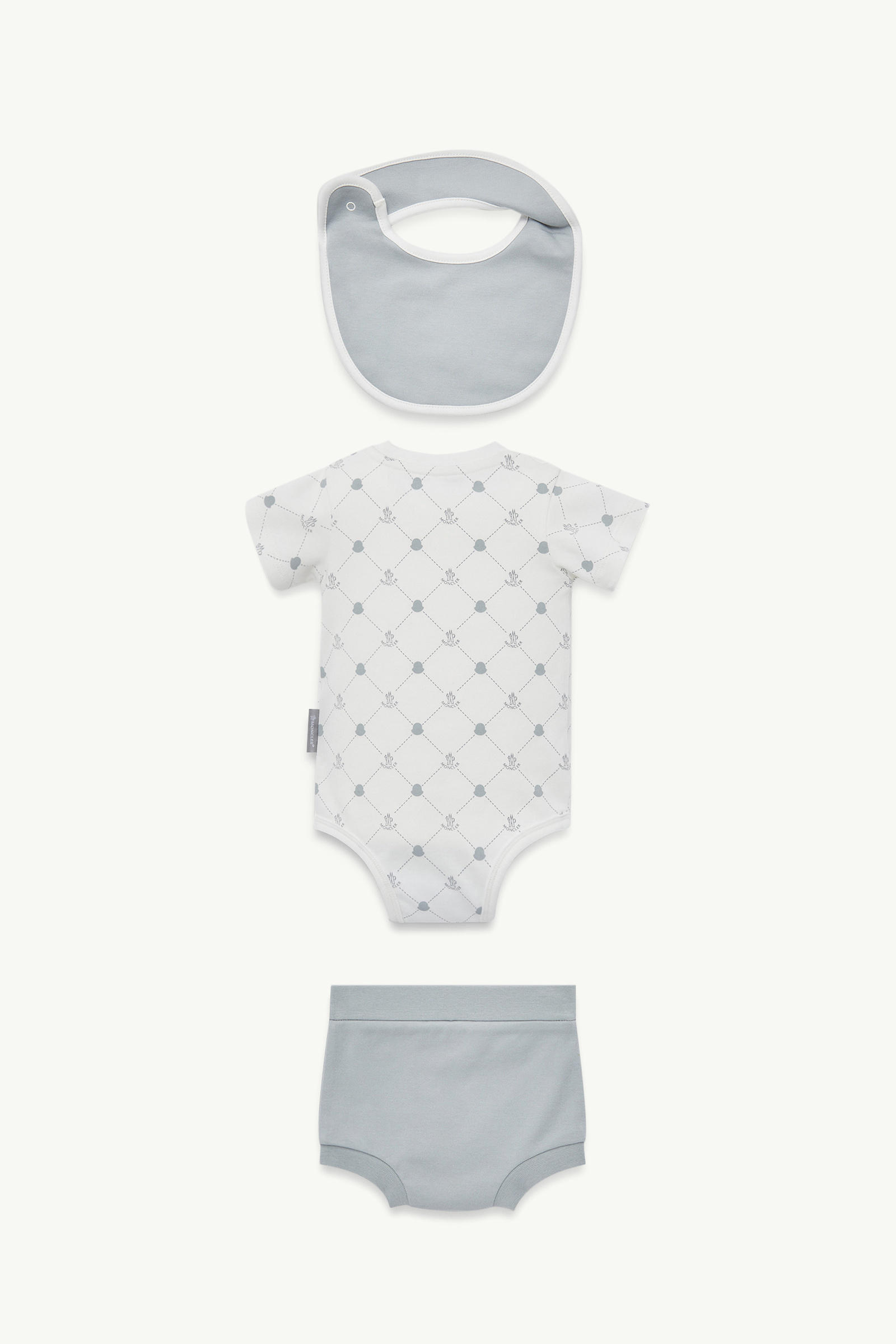 Logo Cotton Set Gender Neutral Blue & White Moncler 1
