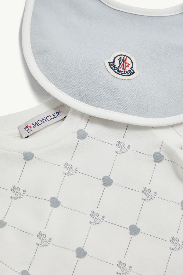 Baumwollset mit Logo Genderneutral Blau & Weiss Moncler 2