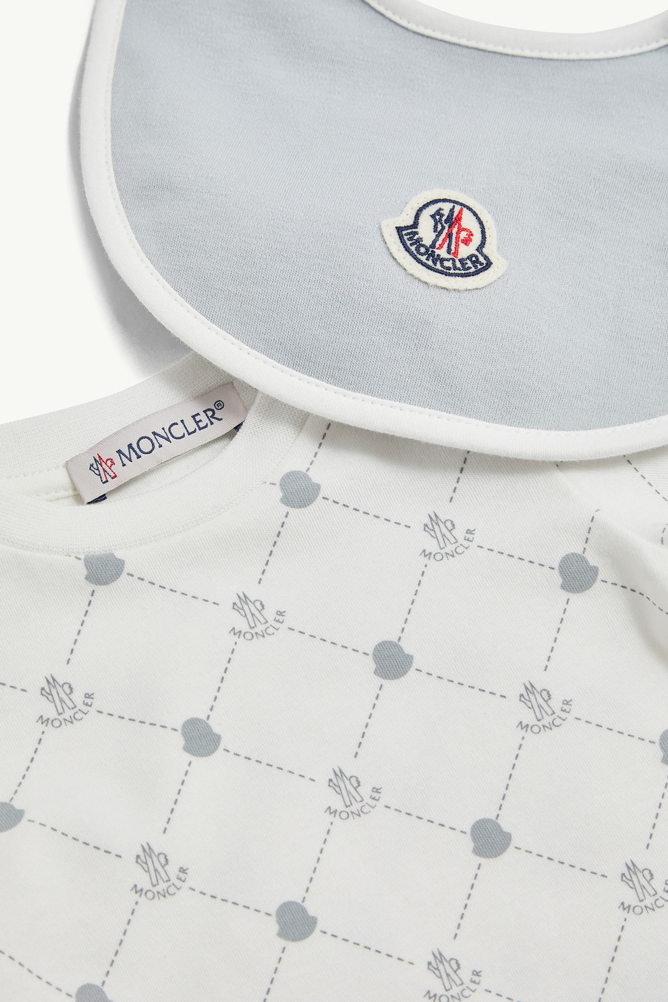 Conjunto de algodón con logotipo De Género Neutro Azul & Blanco Moncler 2