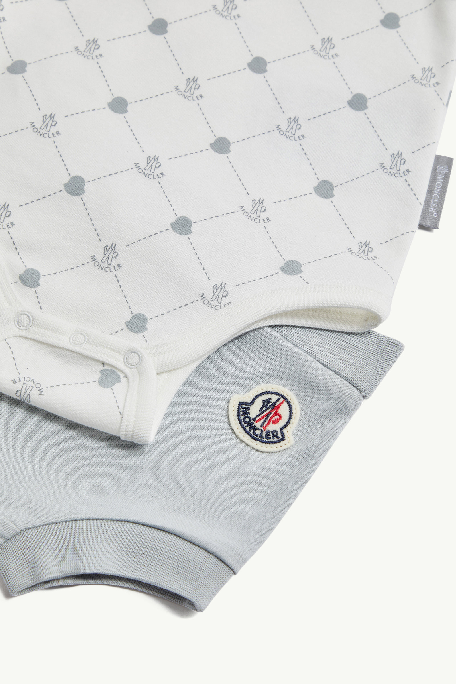 Logo Cotton Set Gender Neutral Blue & White Moncler 3