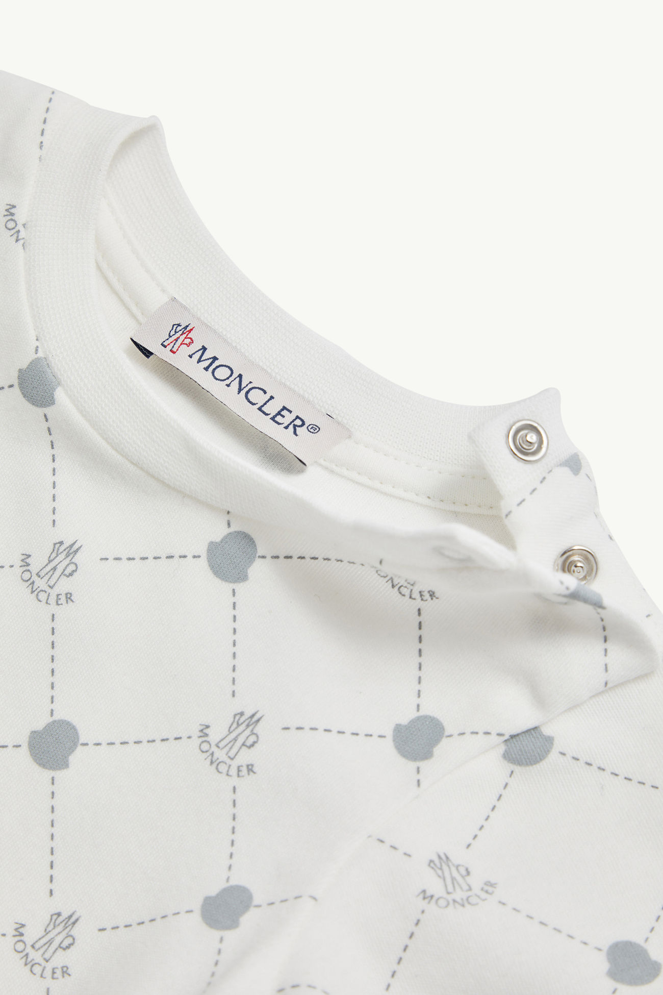Conjunto de algodón con logotipo De Género Neutro Azul & Blanco Moncler 4