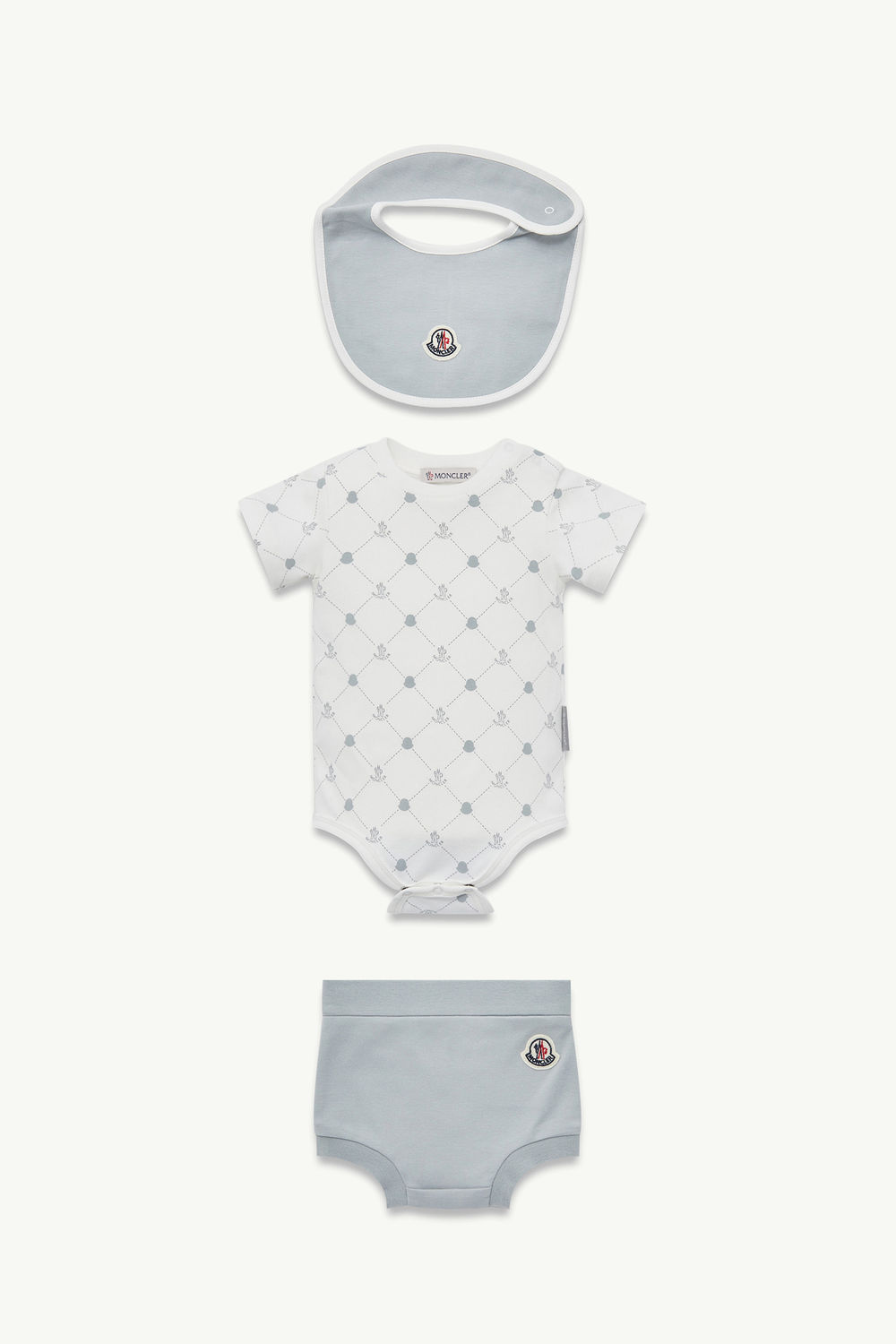 Ensemble en coton à logo Mixte Bleu & Blanc Moncler 0