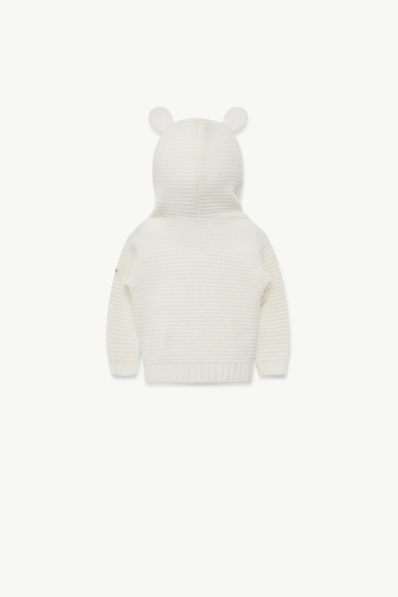 連帽泰迪熊羊毛拉鏈開襟毛衣 中性 白色 Moncler 1