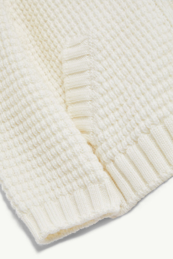 Hooded Teddy Bear Wool Zip-Up Cardigan Gender Neutral White Moncler 3