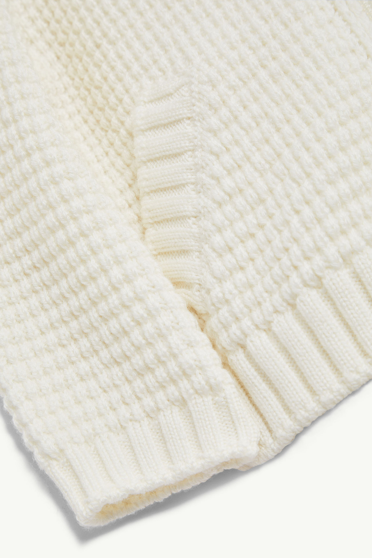 連帽泰迪熊羊毛拉鏈開襟毛衣 中性 白色 Moncler 3