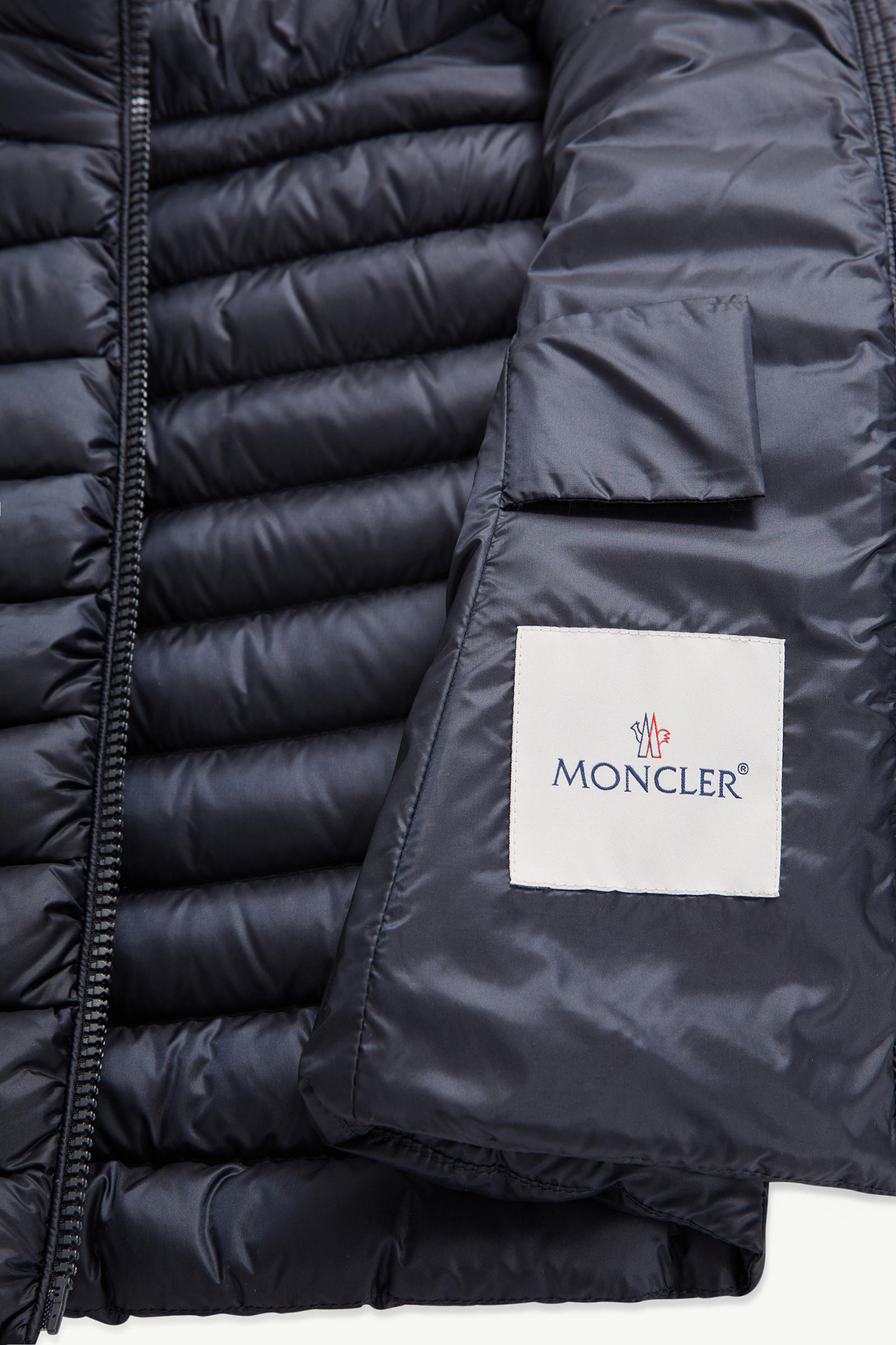 Ige Hooded Down Jacket Girl Navy Blue Moncler 6
