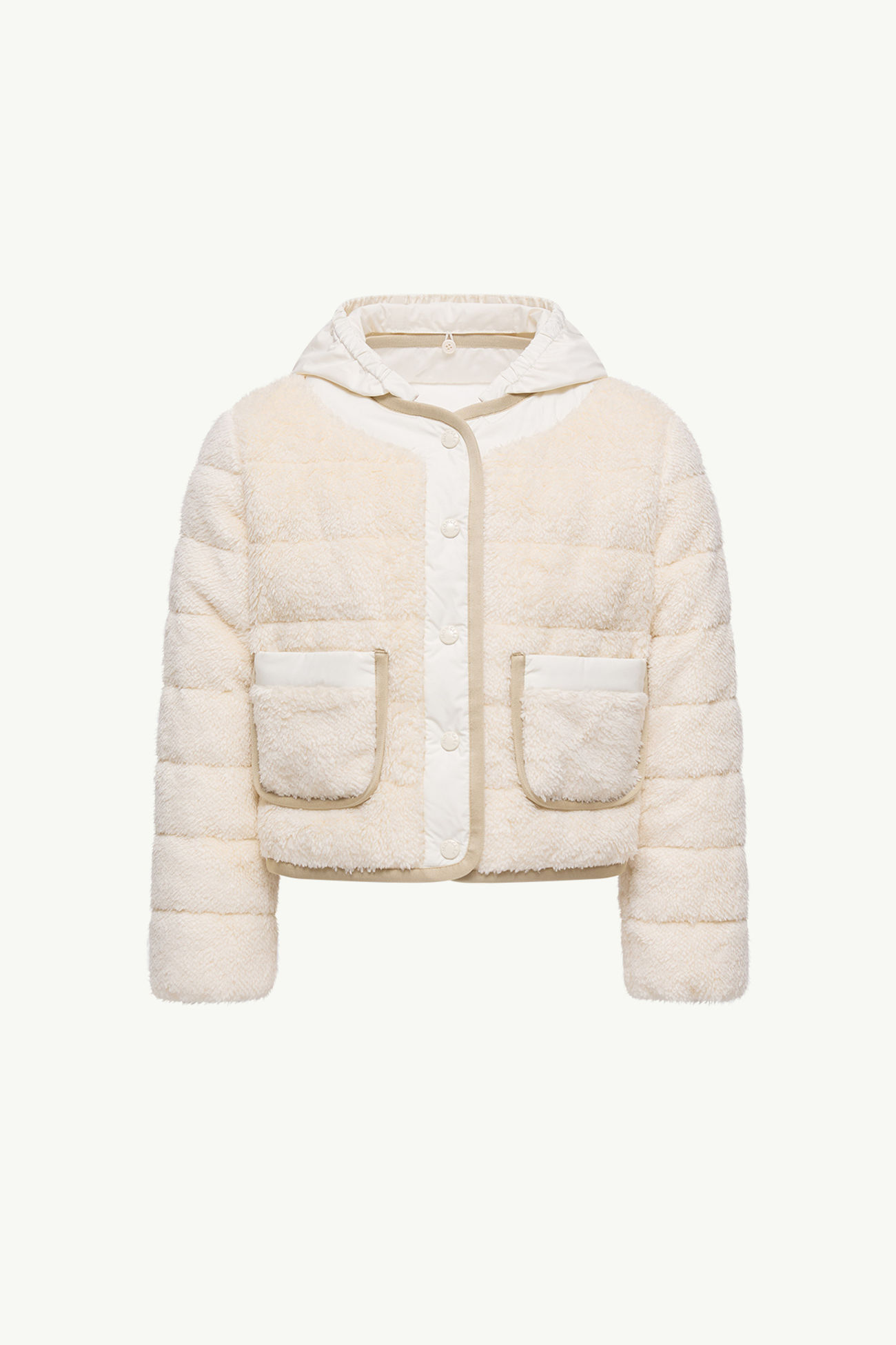 Udas Teddy Daunenjacke mit Kapuze Mädchen Hellbeige Moncler 0