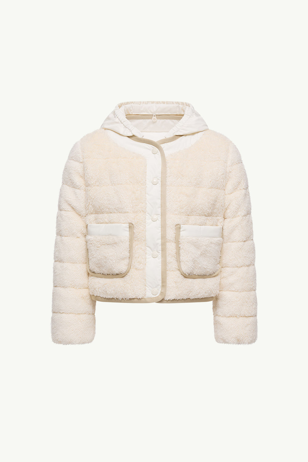 Udas Teddy Hooded Down Jacket Girl Light Beige Moncler 0