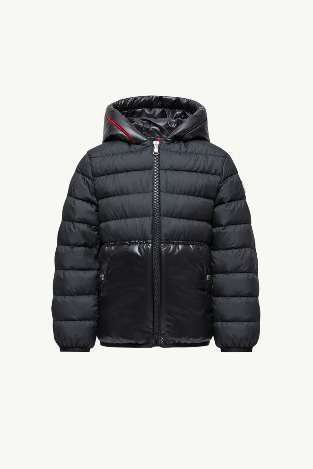 Arnaldo Hooded Down Jacket Boy Black Moncler 0