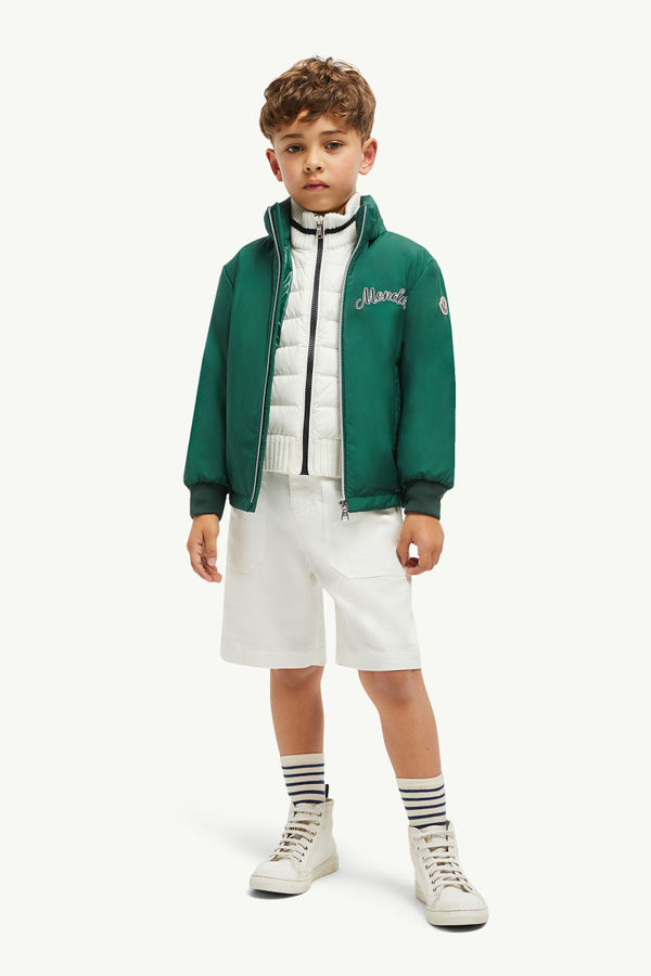 Corin Hooded Jacket Boy Leaf Green Moncler 1