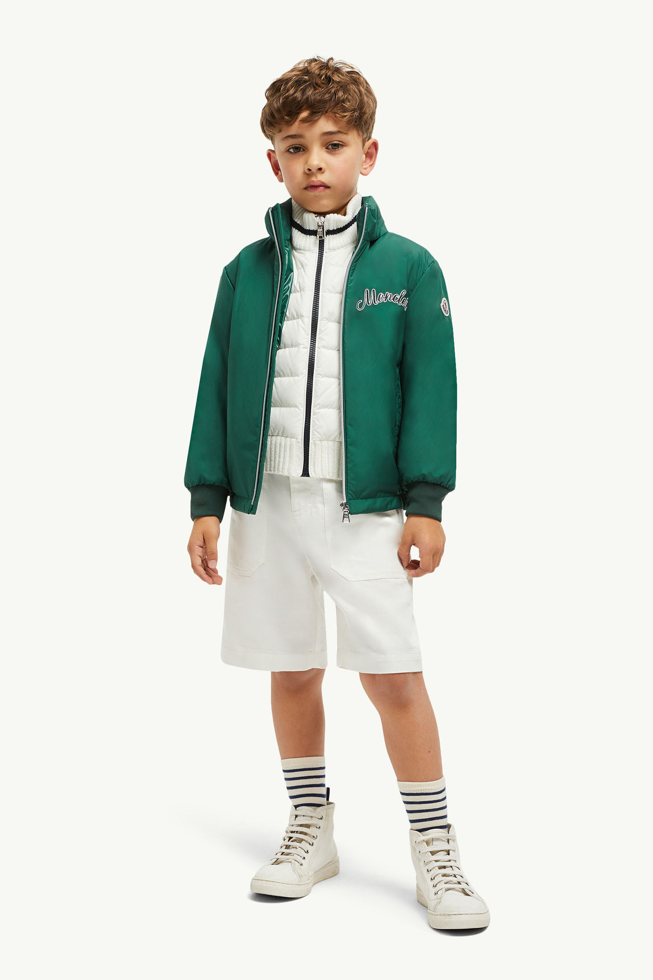 Corin男童连帽夹克外套 男童 叶绿色 Moncler 1