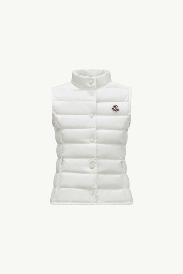Liane Packable Down Gilet Girl White Moncler 0