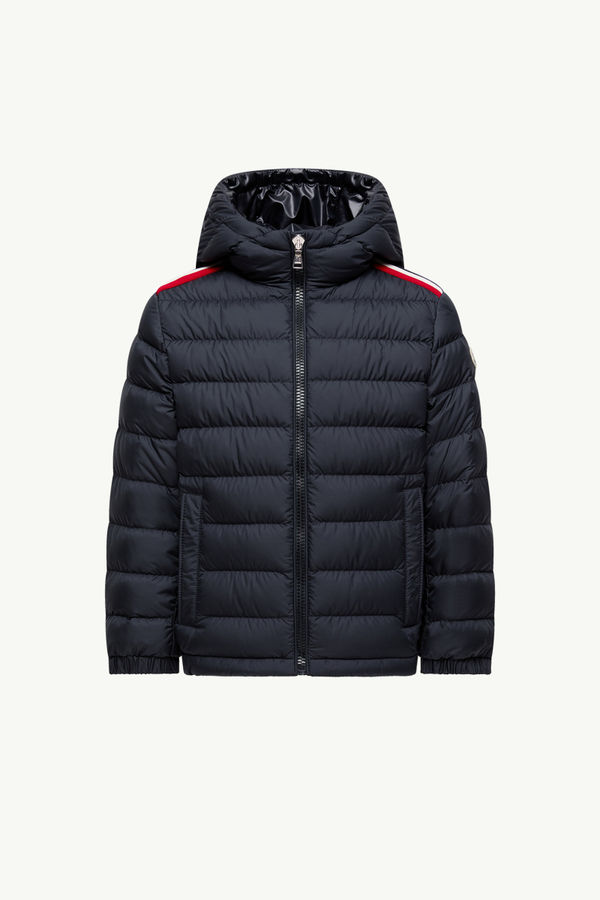 Donvar Hooded Down Jacket Boy Dark Blue Moncler 0