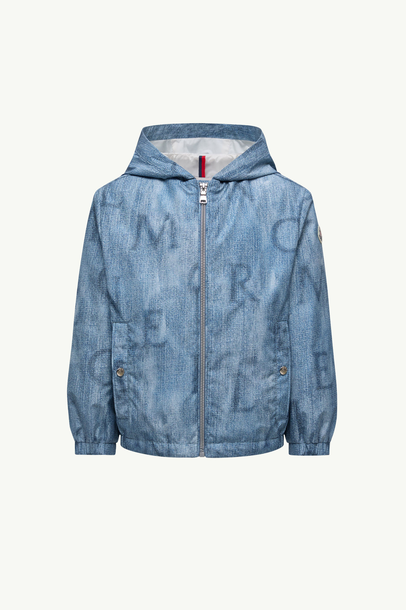 Seanle牛仔布效果连帽夹克外套 男童 丹宁蓝 Moncler 0