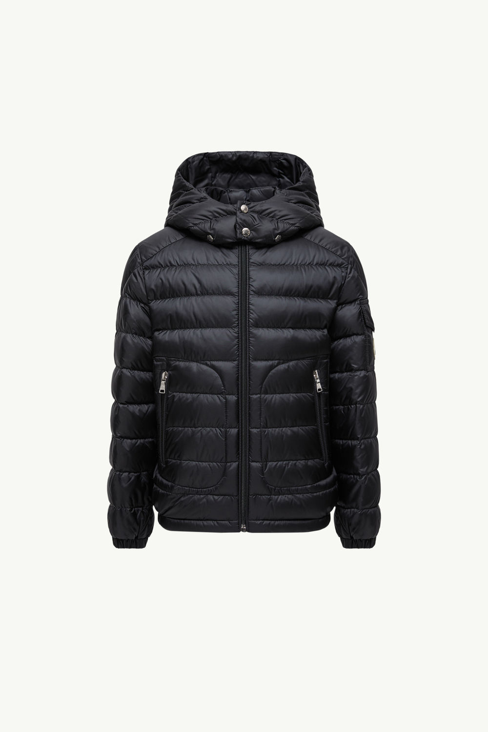 Lauros Hooded Down Jacket Boy Black Moncler 0