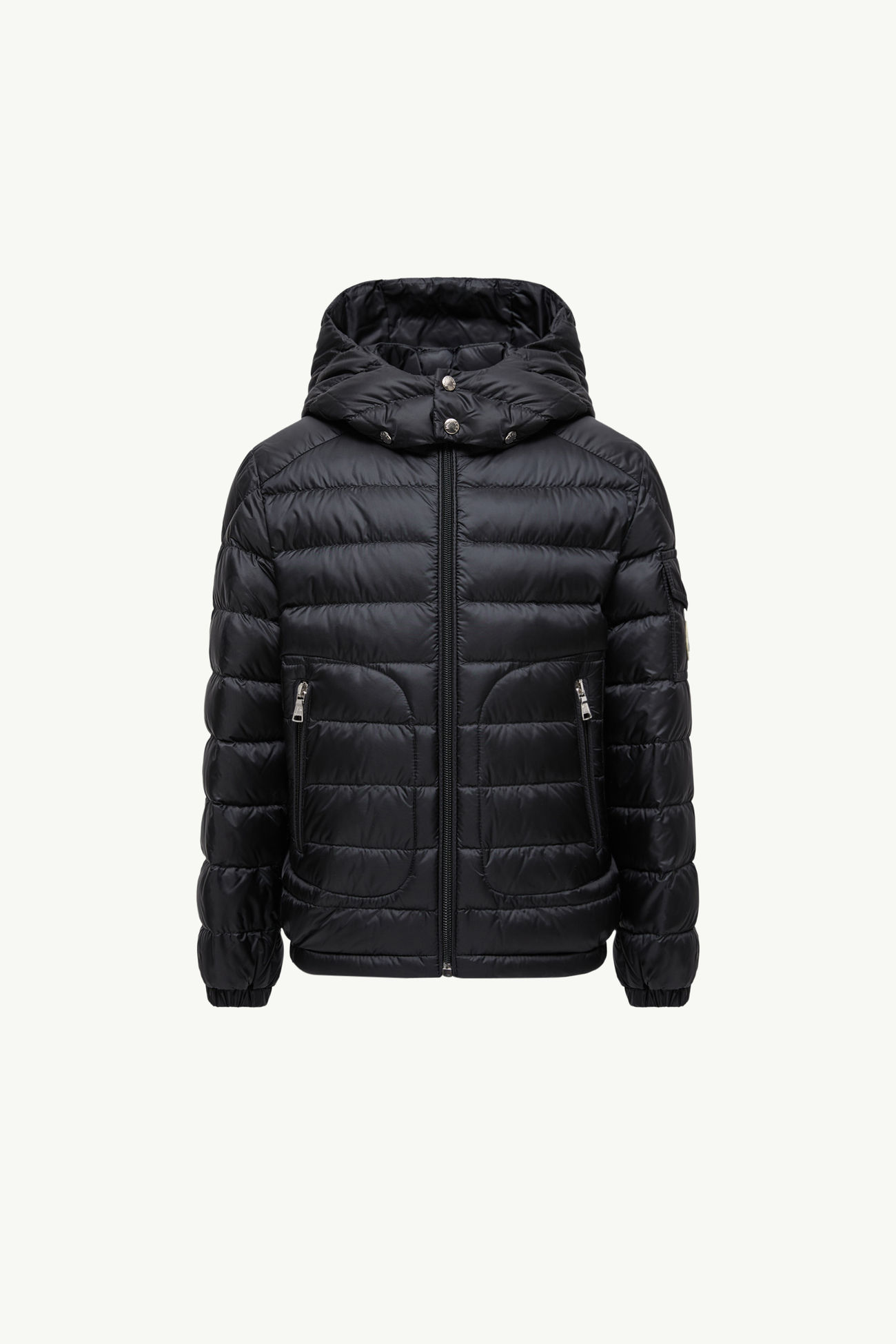 Lauros Hooded Down Jacket Boy Black Moncler 0