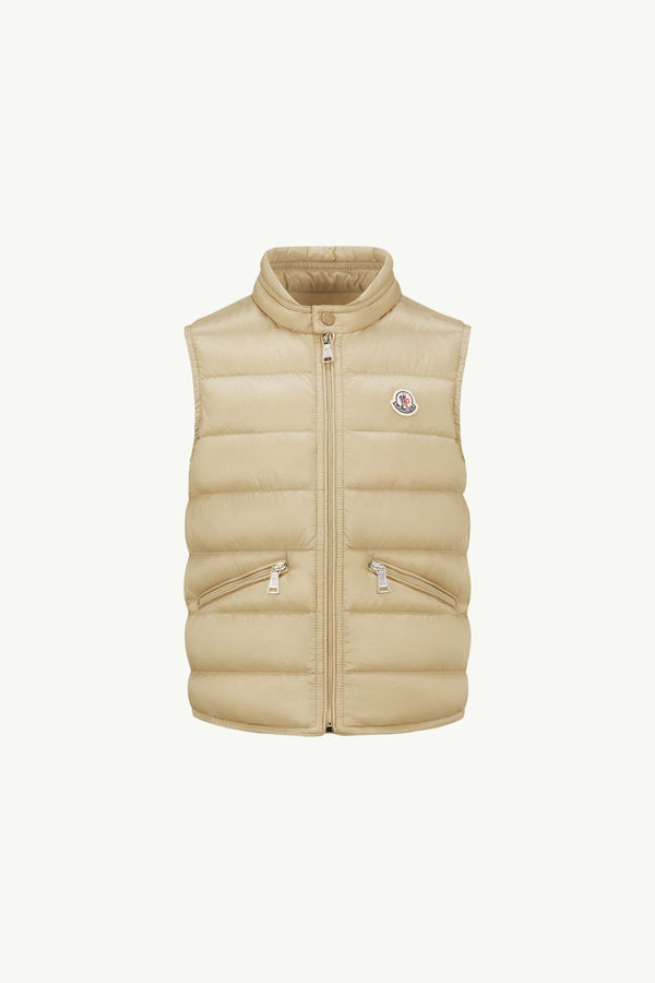 Gui Packable Down gilet Boy Beige Moncler 0