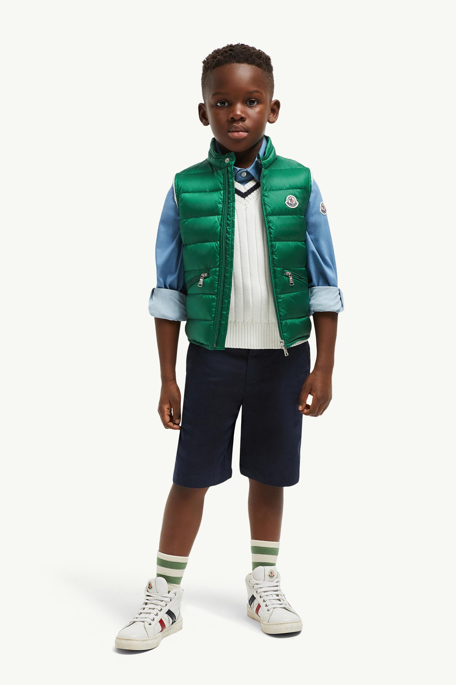 Gui Packable Down gilet Boy Emerald Green Moncler 1