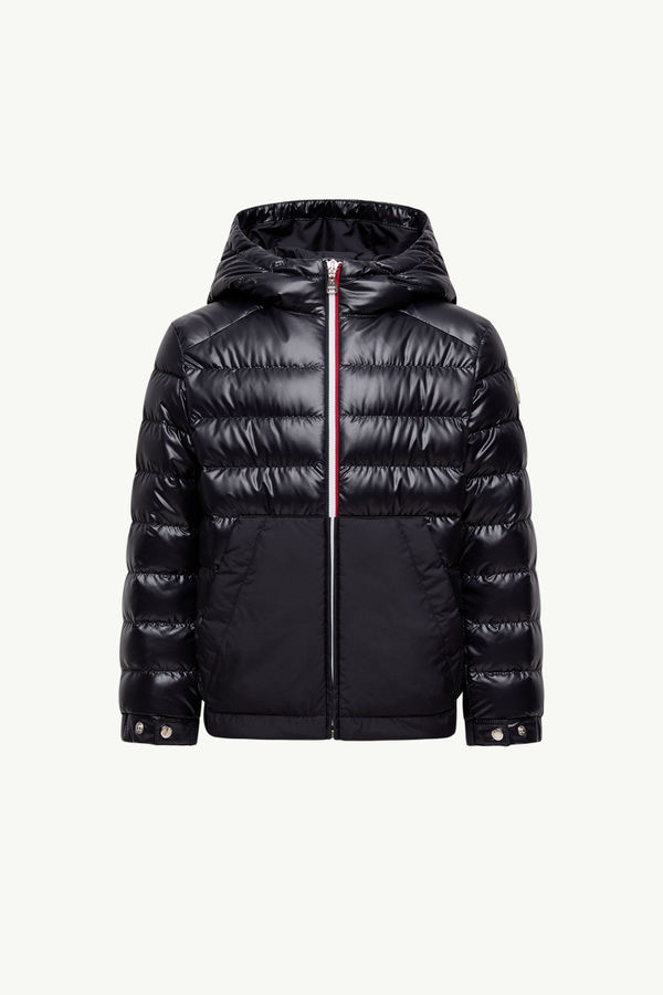 Masserau Hooded Down Jacket Boy Night Blue Moncler 0