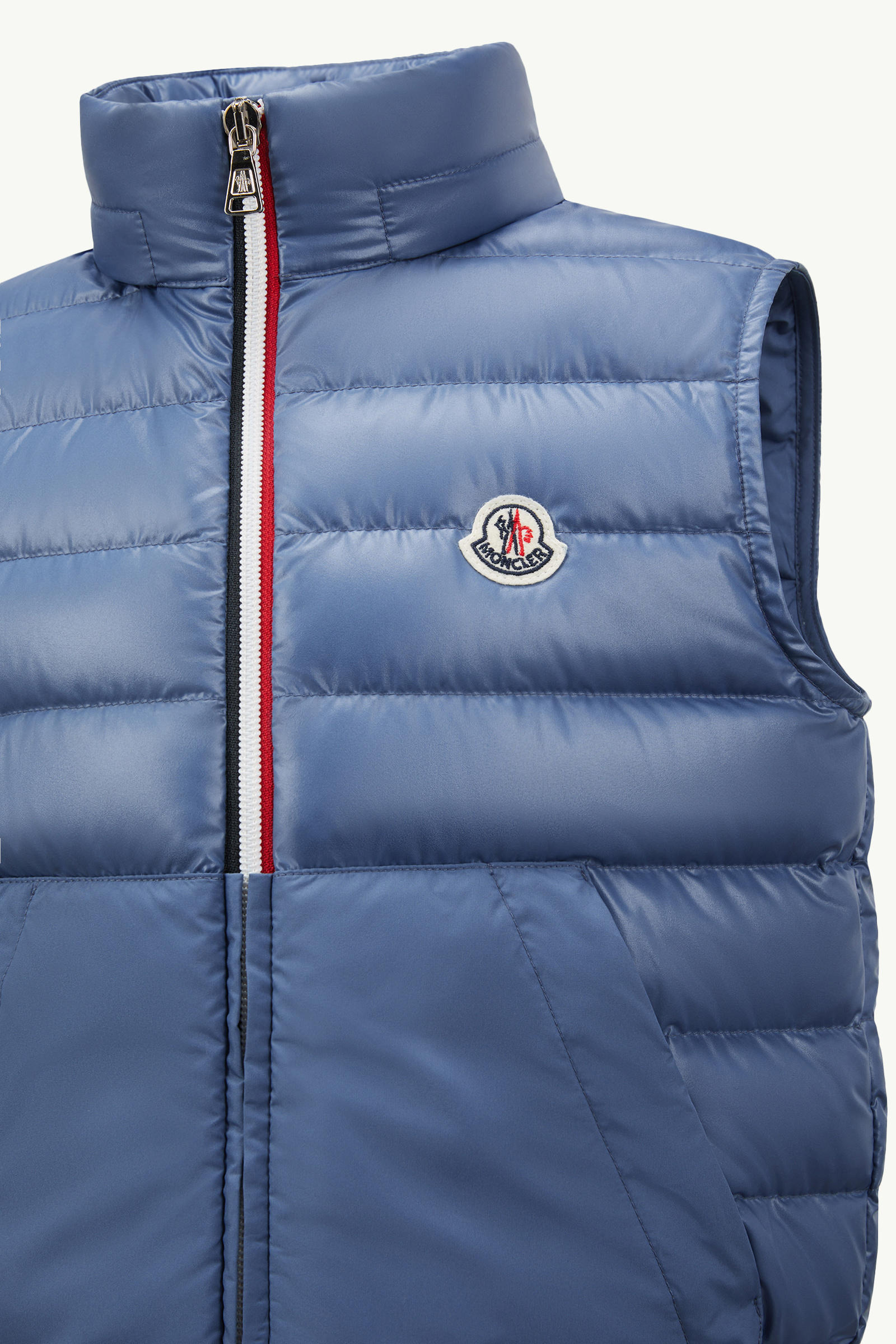 Apatou Hooded Down gilet Boy Pastel Blue Moncler 3
