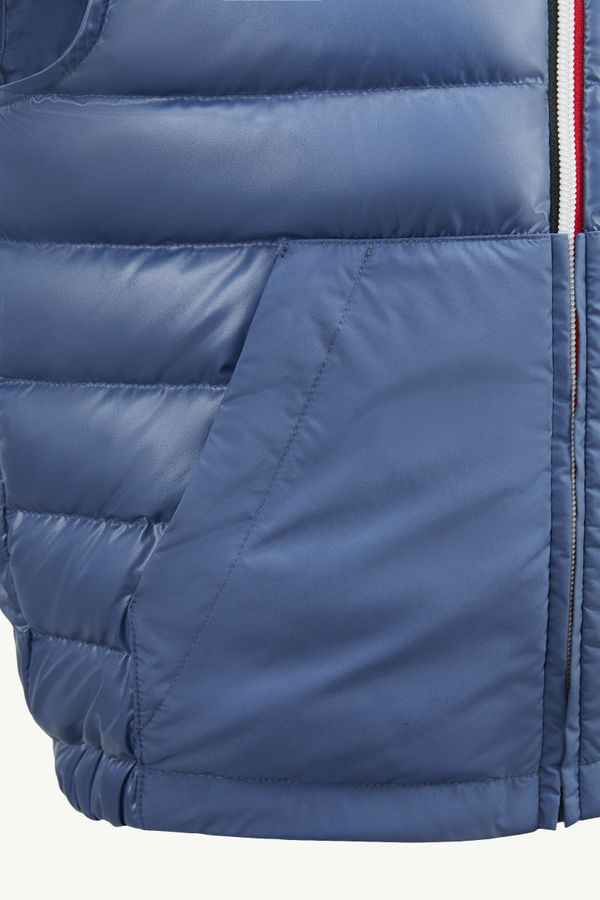 Apatou Hooded Down gilet Boy Pastel Blue Moncler 4