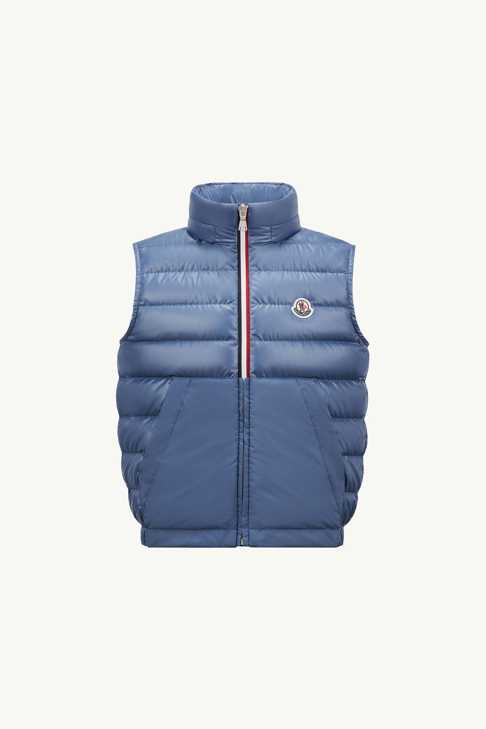 Apatou Hooded Down gilet Boy Pastel Blue Moncler 0
